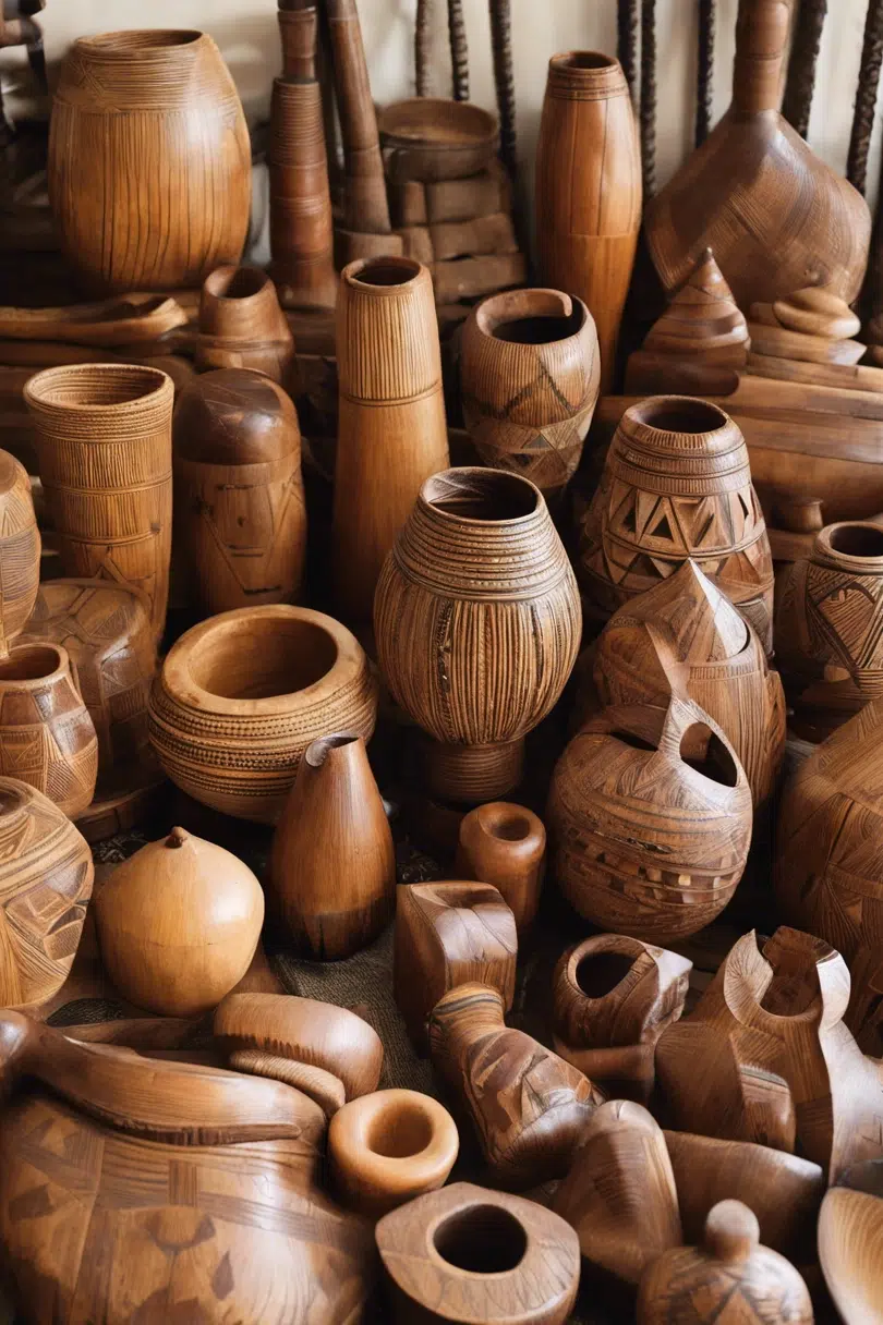 objets en bois faits main mauritaniens