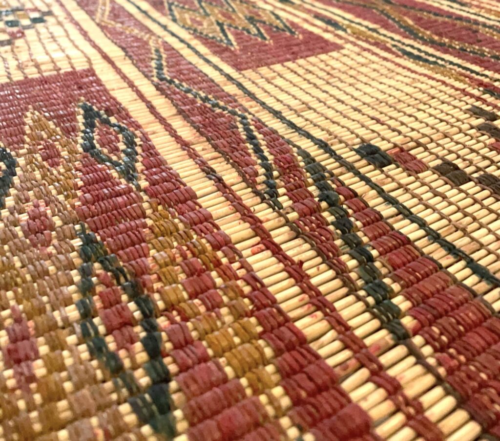 natte mauritanienne tissée main vue de près